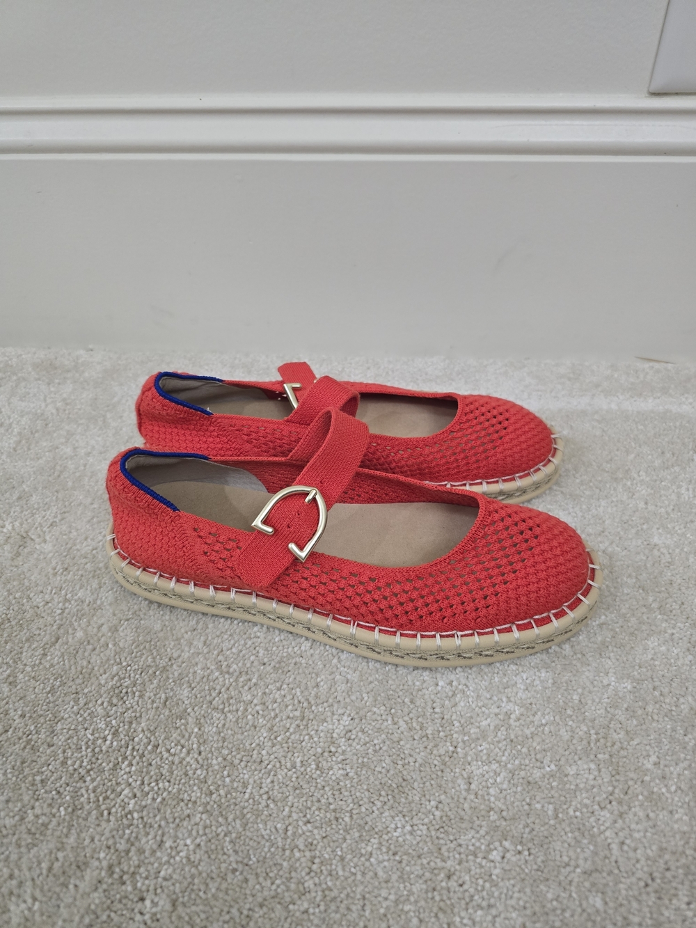 Time and Tru Elegant Red Espadrille Mary Jane Dress Shoes Women’s Size 6 - Picture 13 of 16